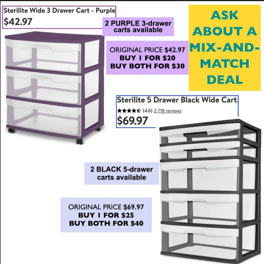 Storage Drawer Carts - different sizes available - photo 5