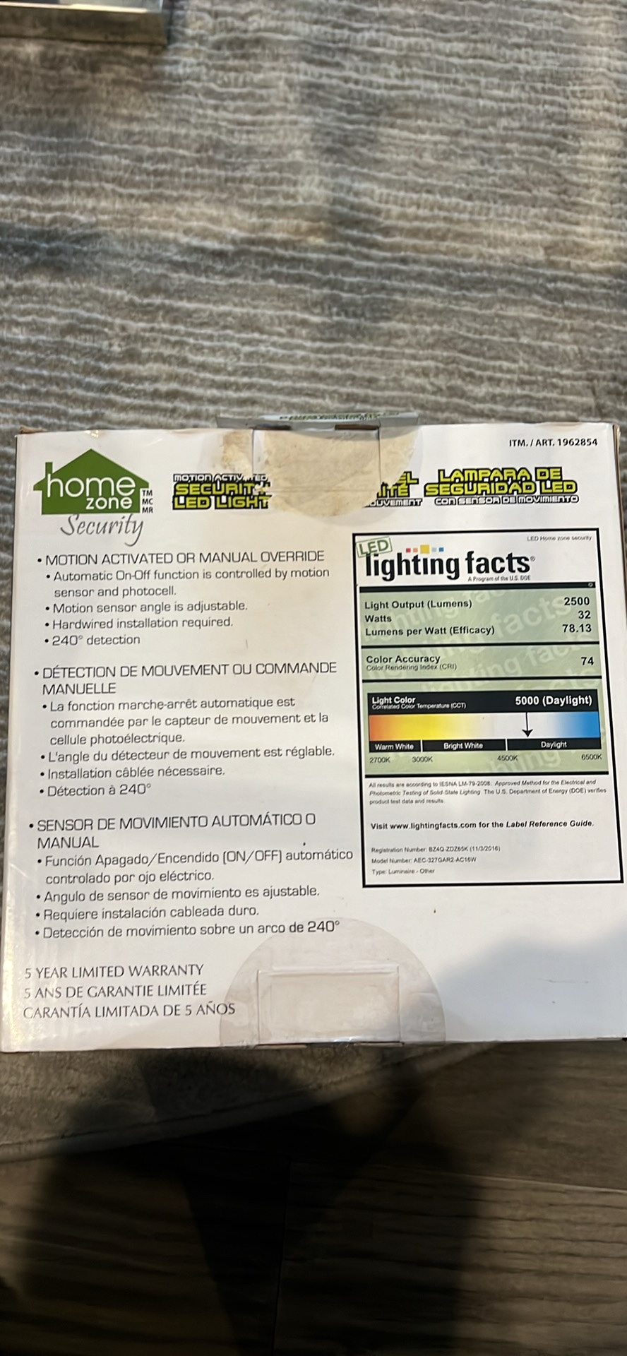 Motion Activated Security LED Light - photo 3