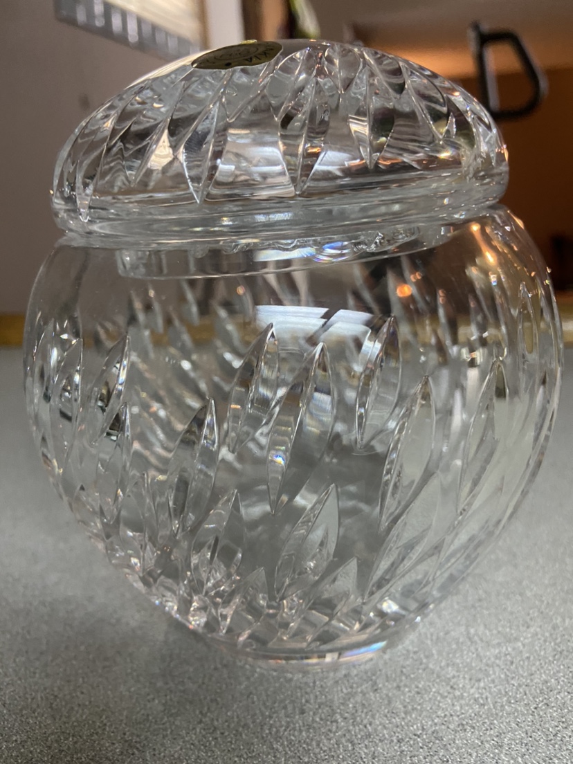 Crystal Jar with Lid Czechoslovakia - photo 2