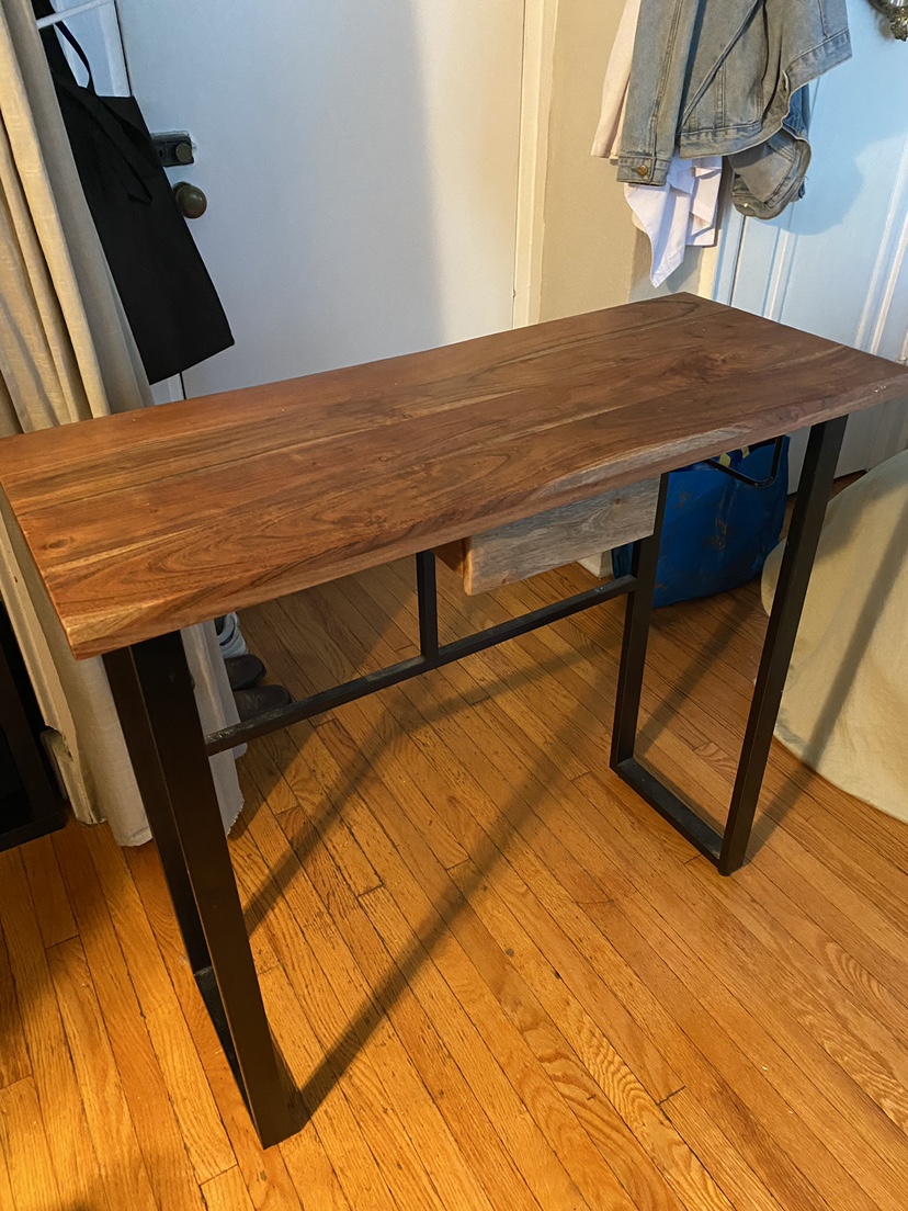 Wood and Metal Desk /bar table