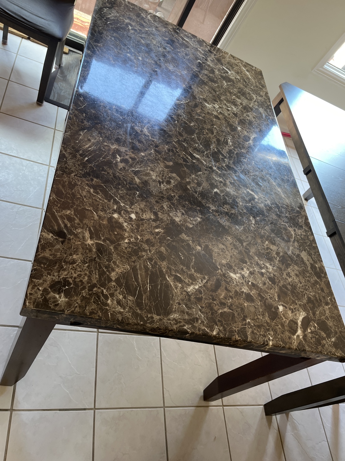 Dining Table with Marble Top