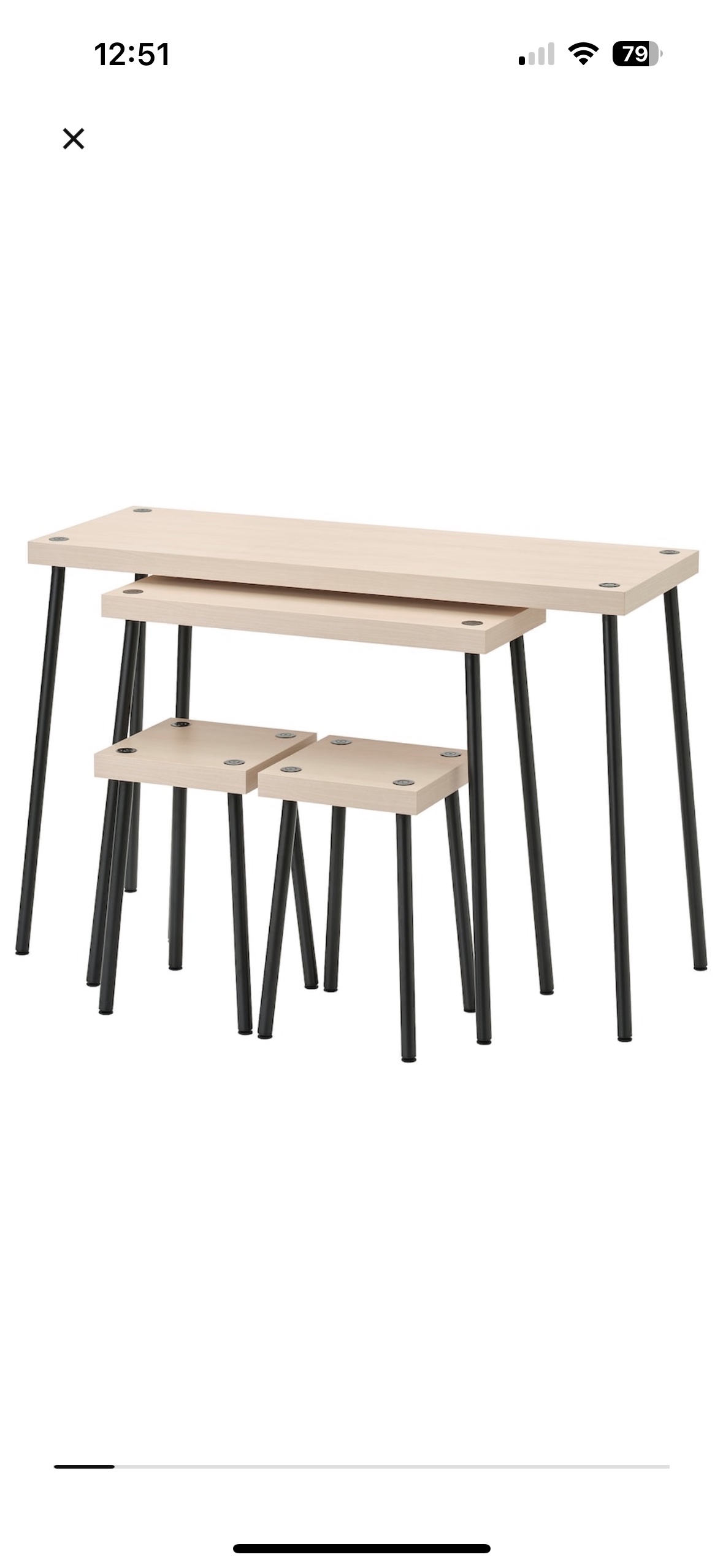 IKEA Fridnas Tables with Stools