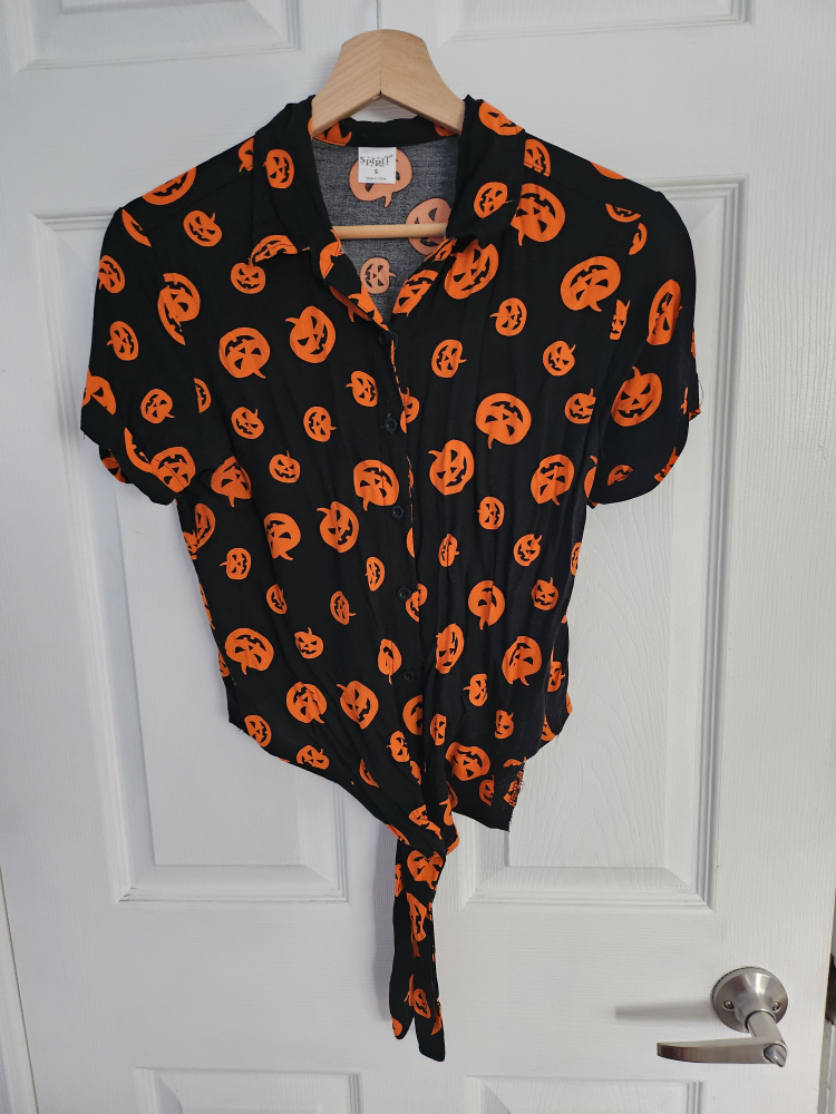 Pumpkin Print Top