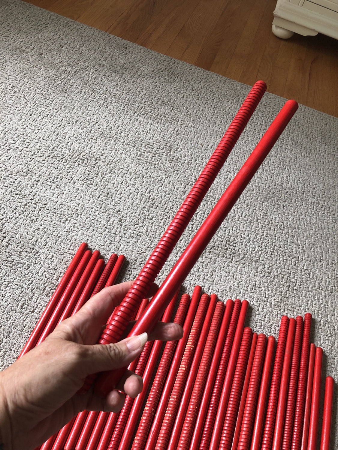 #freecycle Red Wooden rhythm Sticks - photo 2