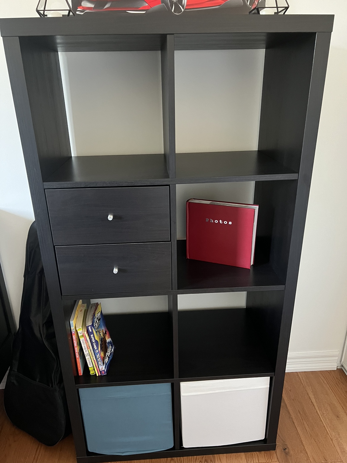 Black Cube Shelving Unit
