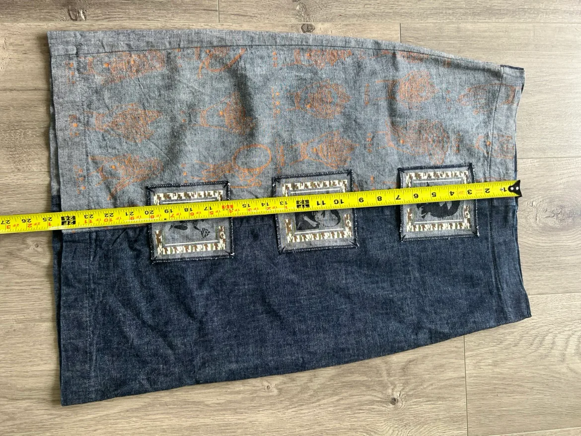 Unique Patchwork Denim Skirt Small / 36 image indicator(10)
