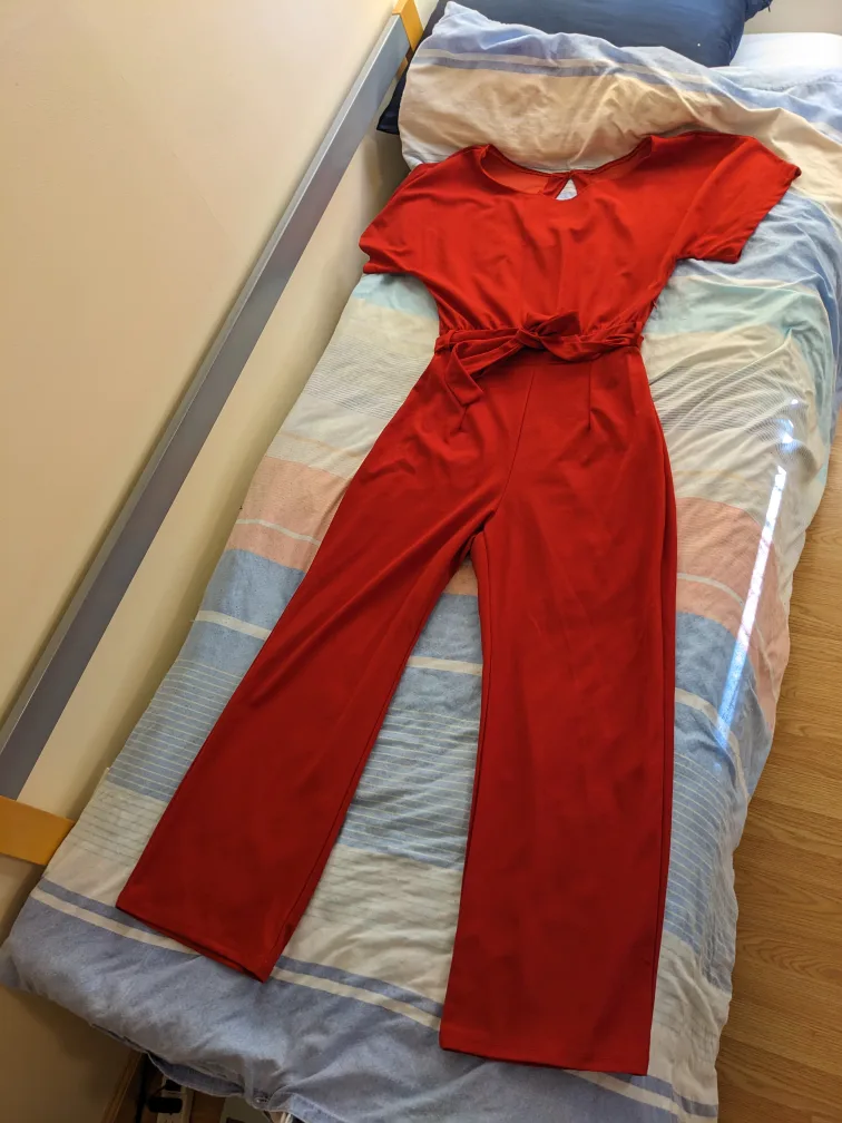 Wide Leg Red Jumpsuit image indicator(3)