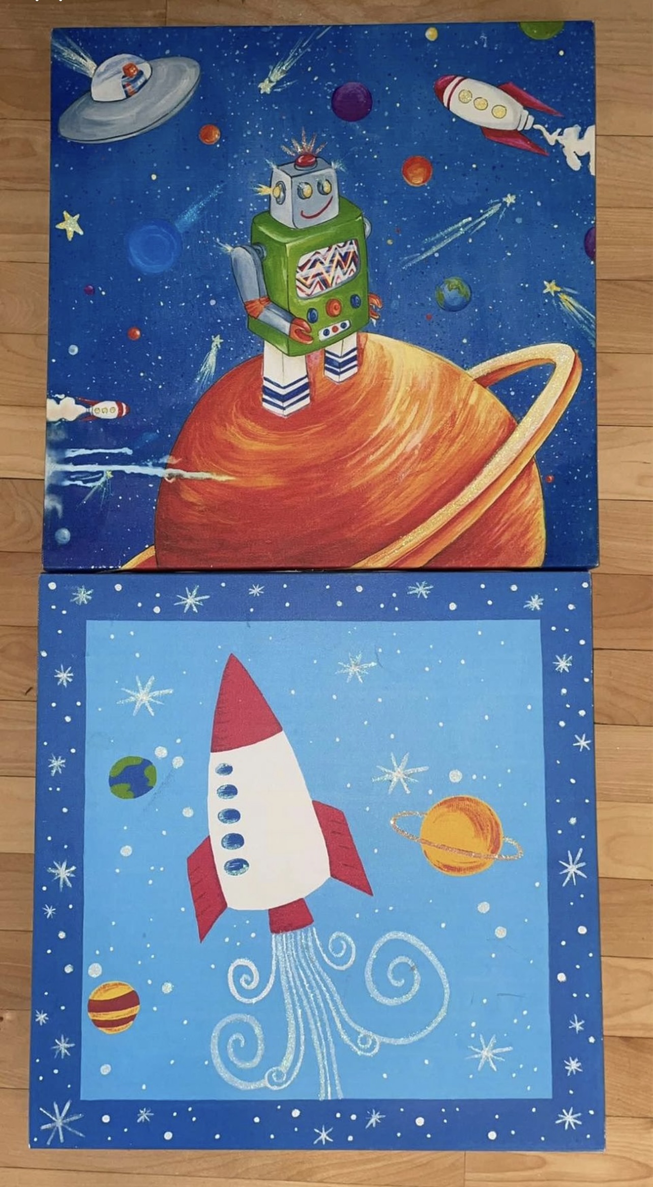 Space Themed Canvas Wall Art