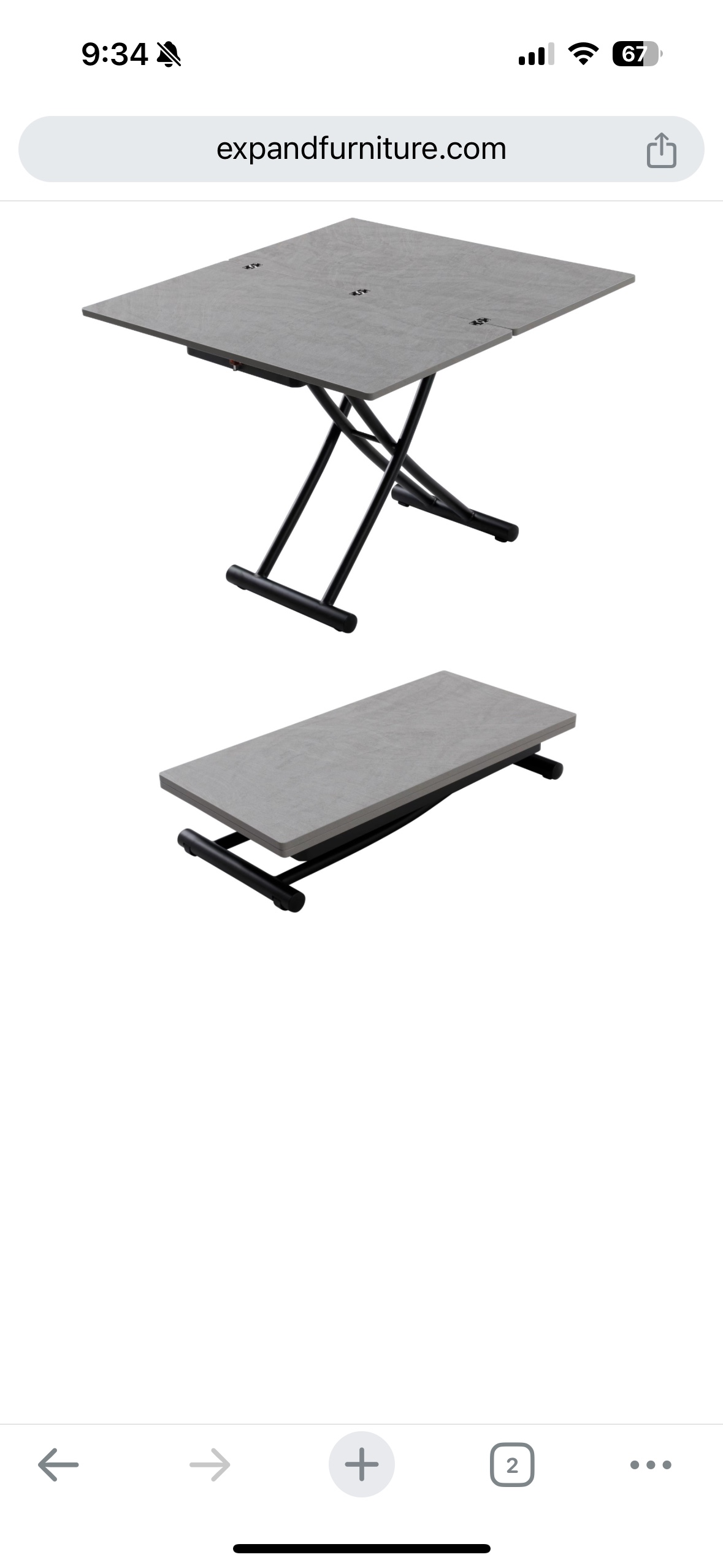 CONVERTIBLE Coffee table into Dining Table - photo 2