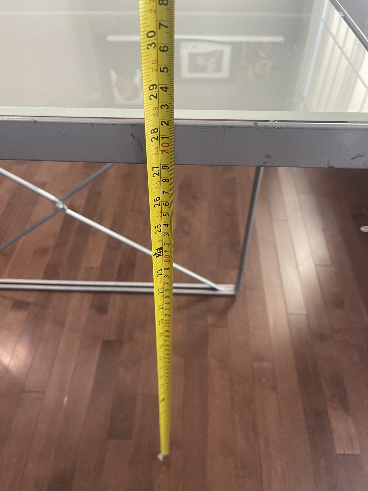 Large glass table. 79 x 33.5x 28.5” - photo 5