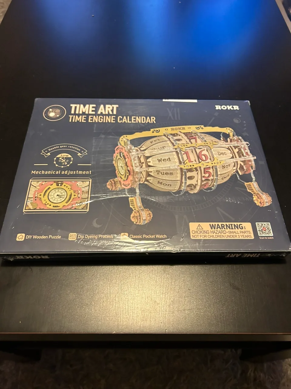 ROKR 3D Wooden Puzzle - Treasure Box with Mechanical Gears image indicator(5)