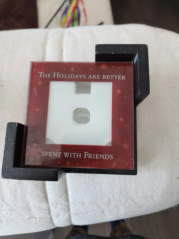 Set of 4 Xmas themed photo insert coasters #freecycle thumbnail