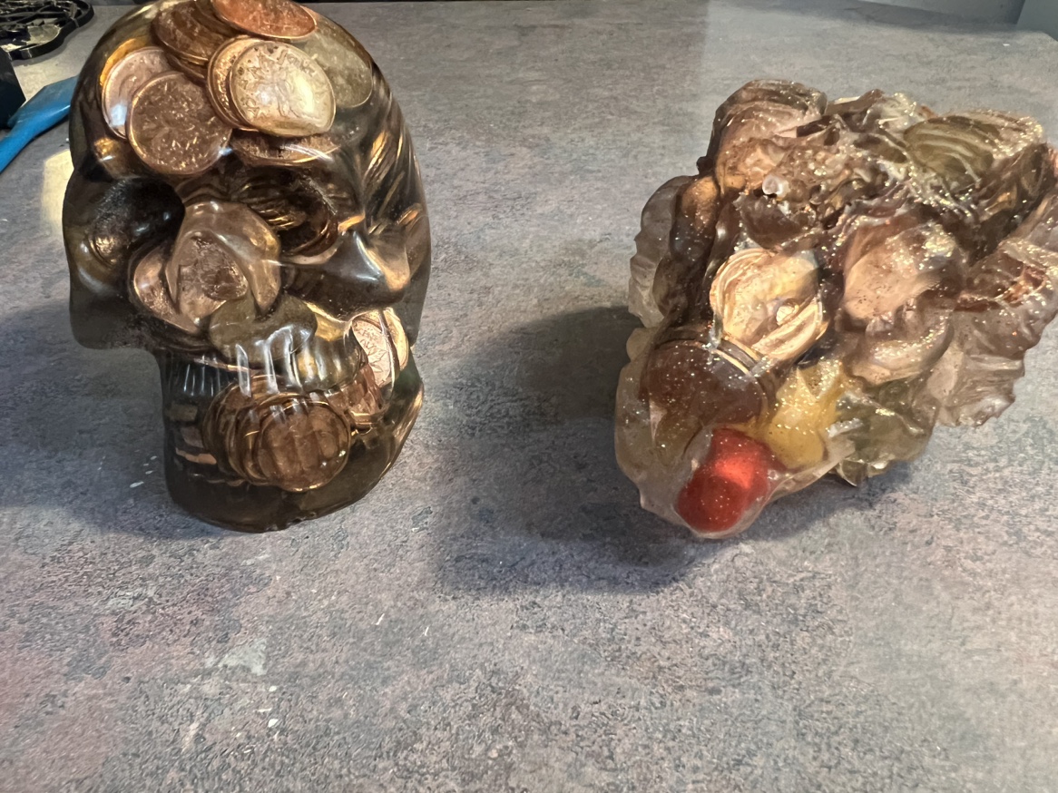 Resin Skull and Hot Dog
