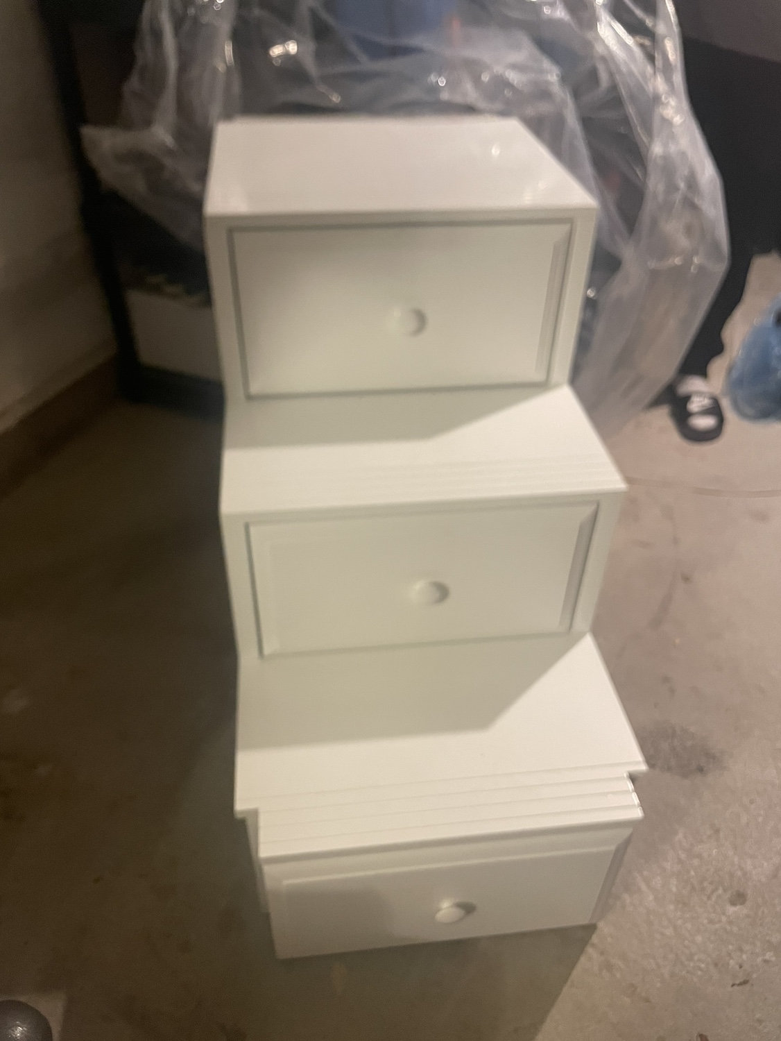 White Storage Steps or dresser