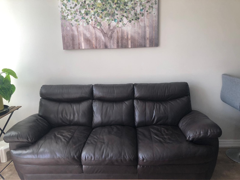 Brown Leather Sofa