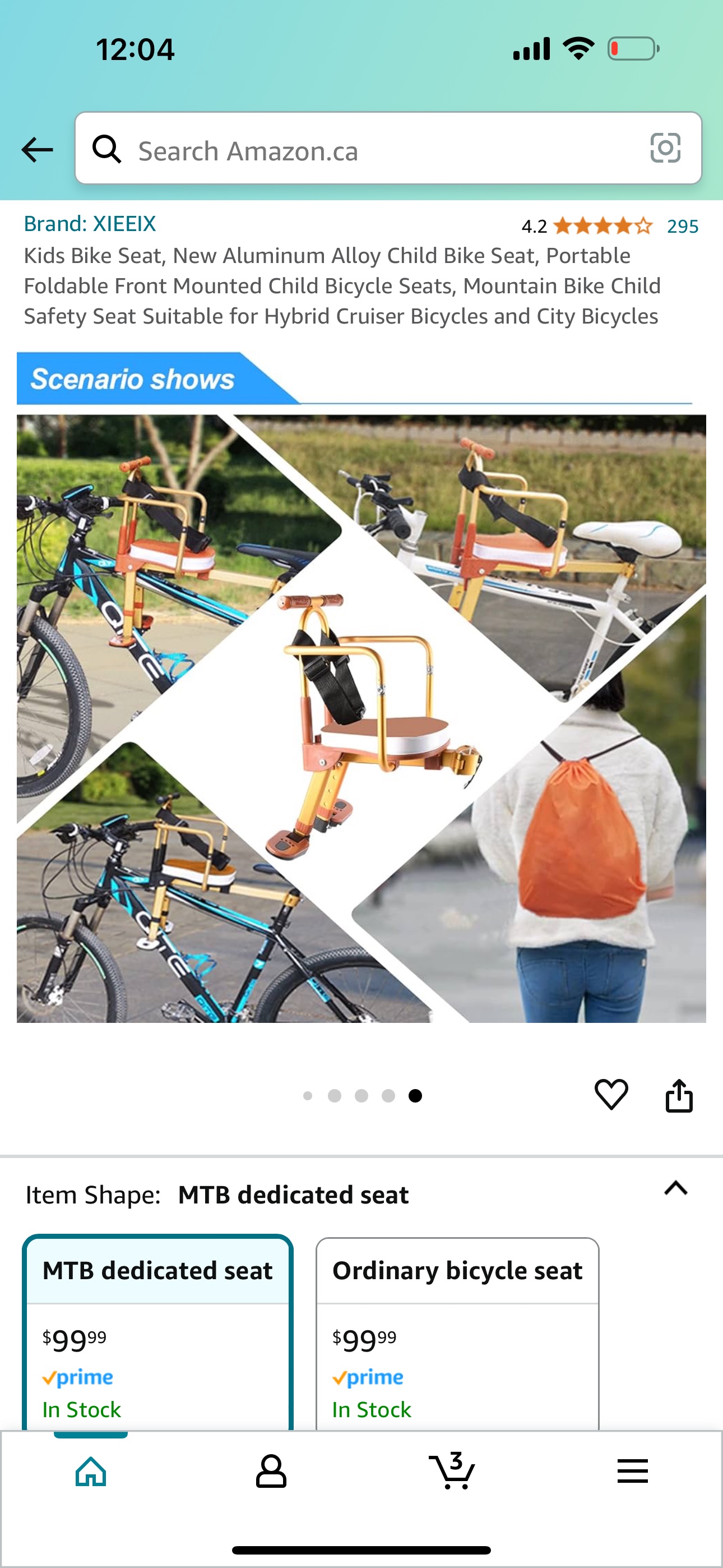 Kids Bike Front Mounted Child Seat - photo 3