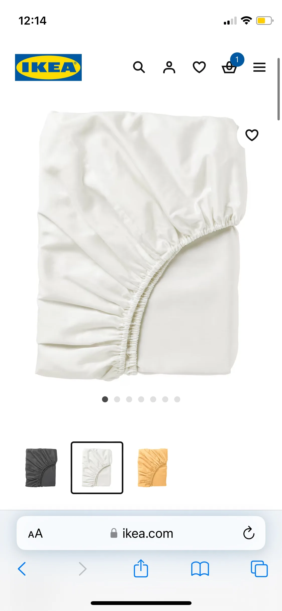 IKEA NATTJASMIN Fitted Sheet, Twin, White image indicator(4)