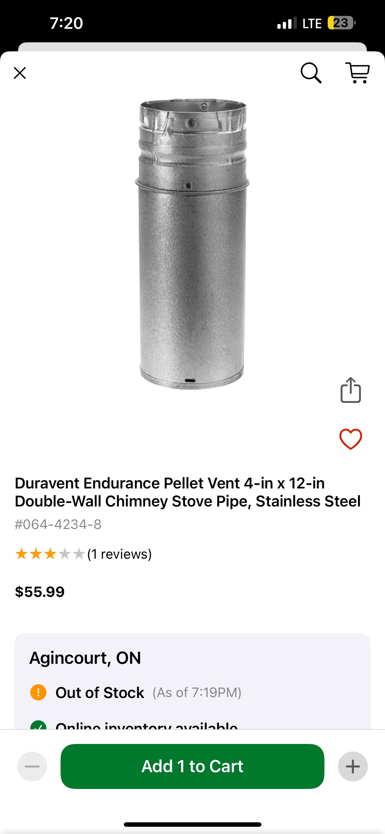 stainless steel chimney pipe  4x12-inch - photo 3