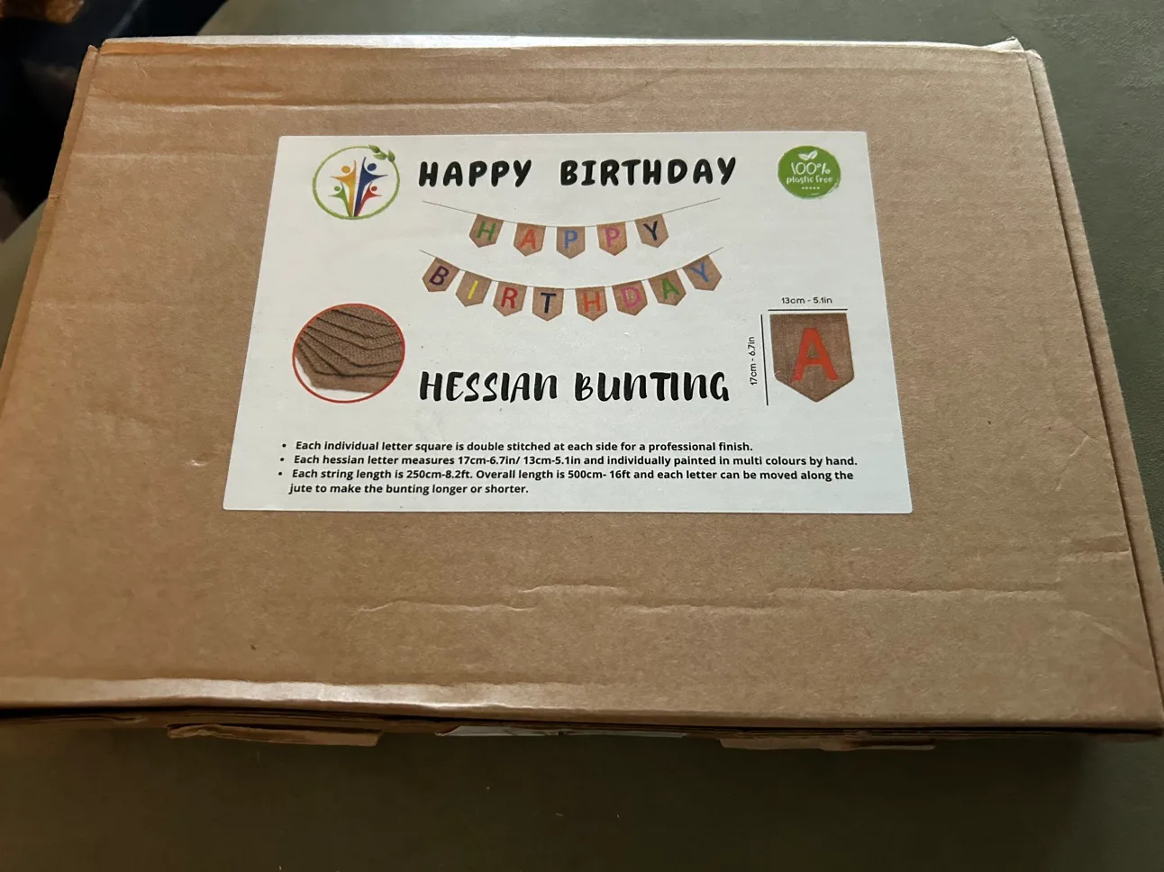 Hessian/Burlap 'Happy Birhtday' Bunting thumbnail
