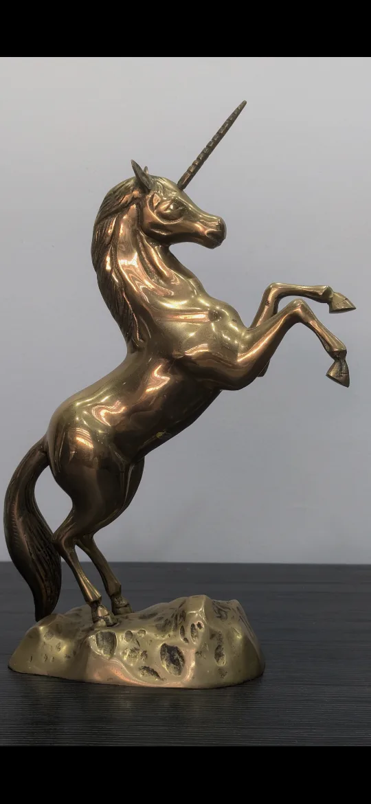 Large Brass Unicorn Statue thumbnail