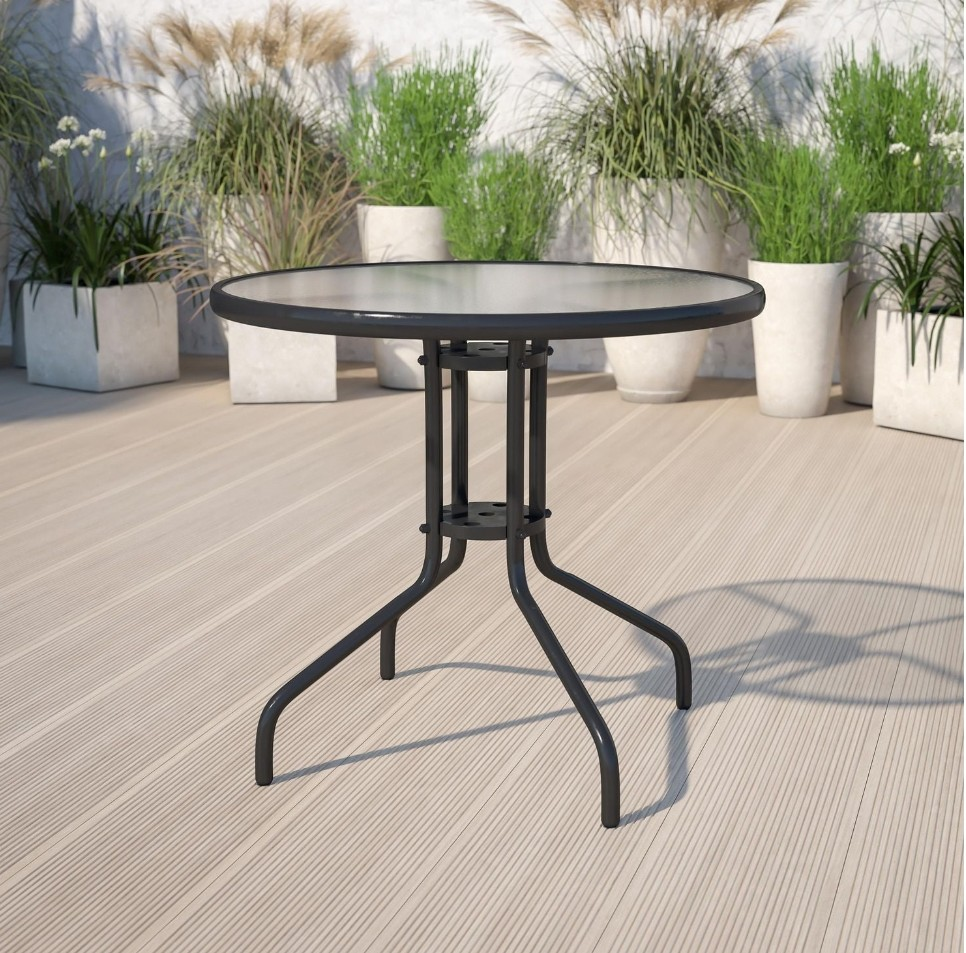 Glass Top Patio Table (Medium Size)