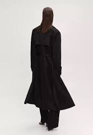 Black Satin Belted Trench NWT - photo 5