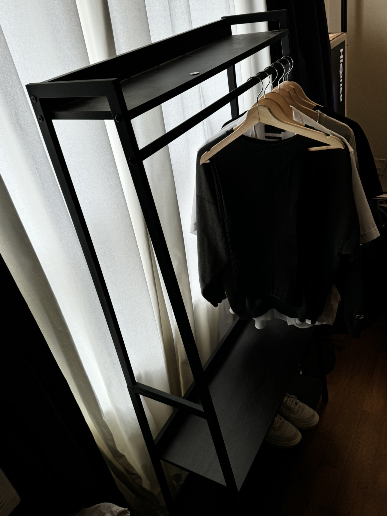 2 Black Metal Clothing Rack - photo 5