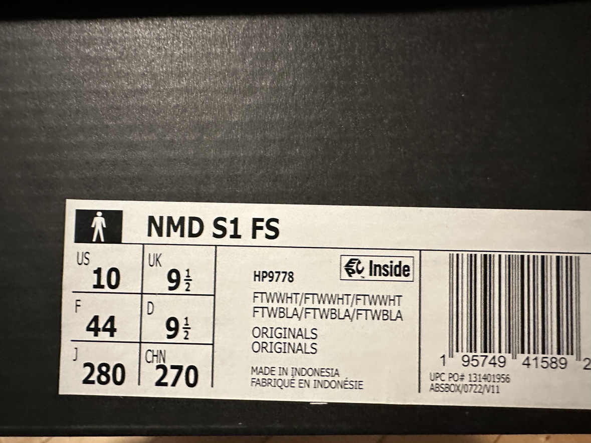 Adidas NMD S1 FS Size 10 “Cloud White” - photo 5