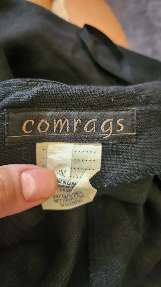 Comrags Black Linen Halter Dress image indicator(2)
