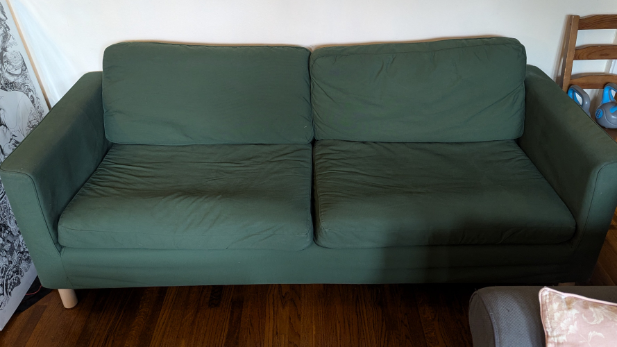 Ikea PÄRUP 3 seater couch in green - delivery available