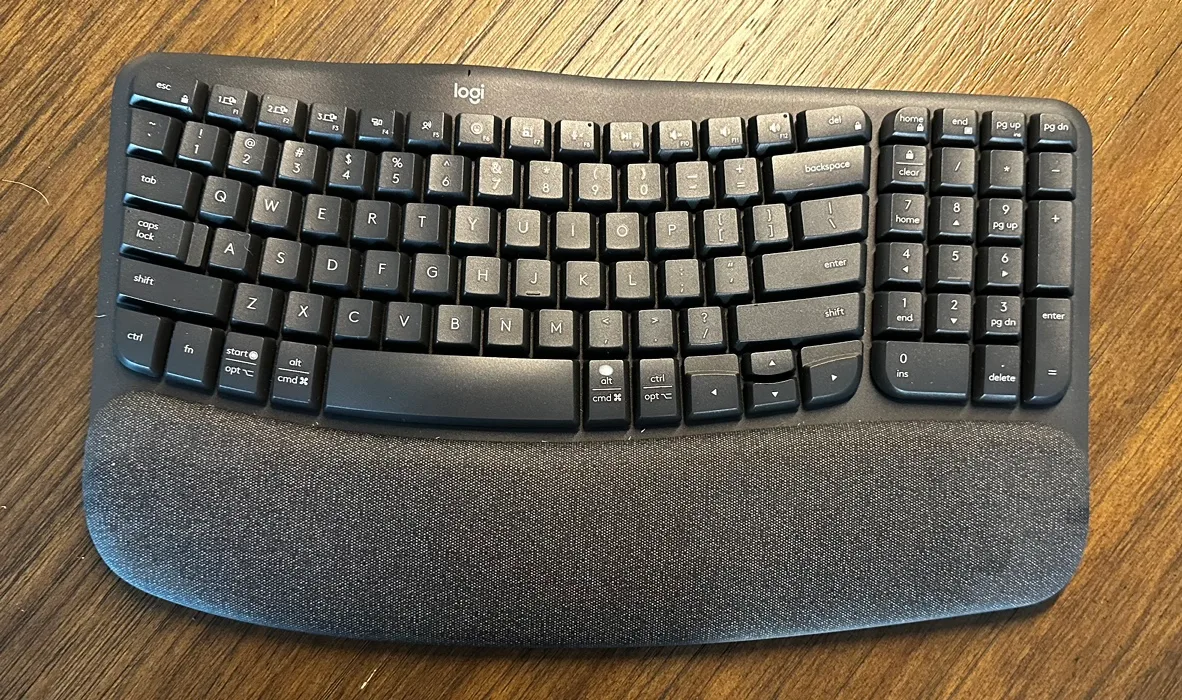 Logitech Wireless Ergonomic Keyboard with Cushioned Palm Rest