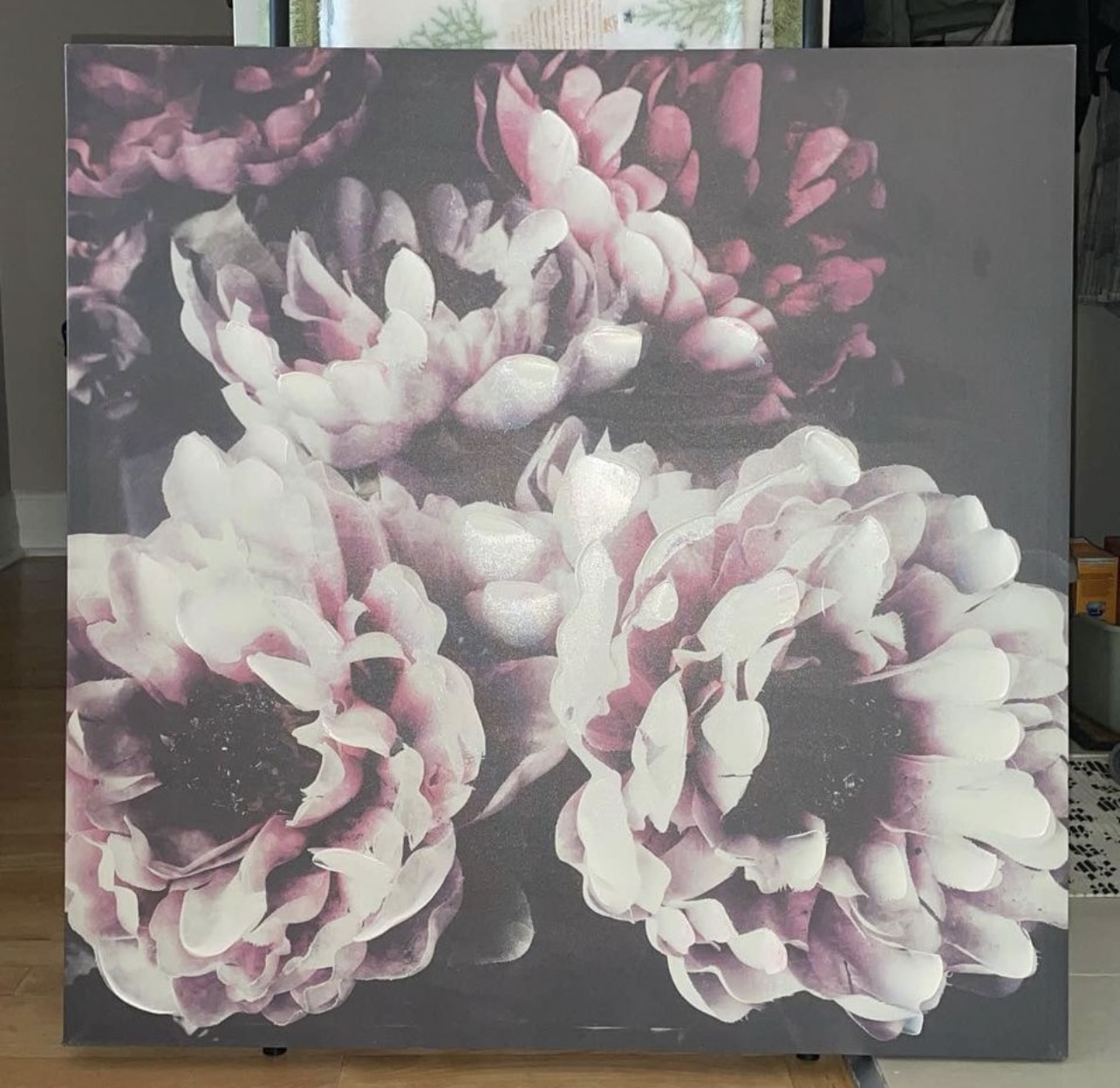Large Floral Canvas Wall Art
