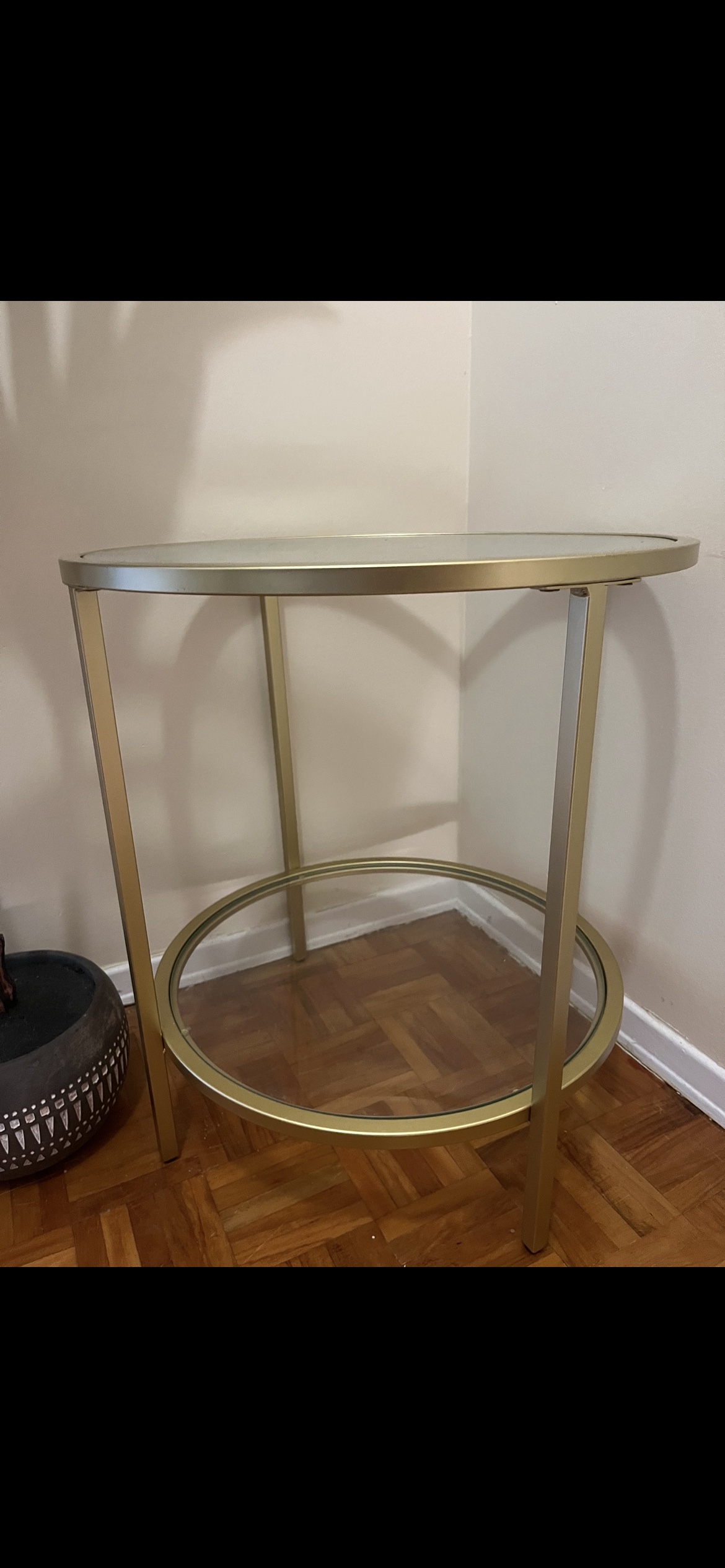 Gold Glass Side Table - photo 2