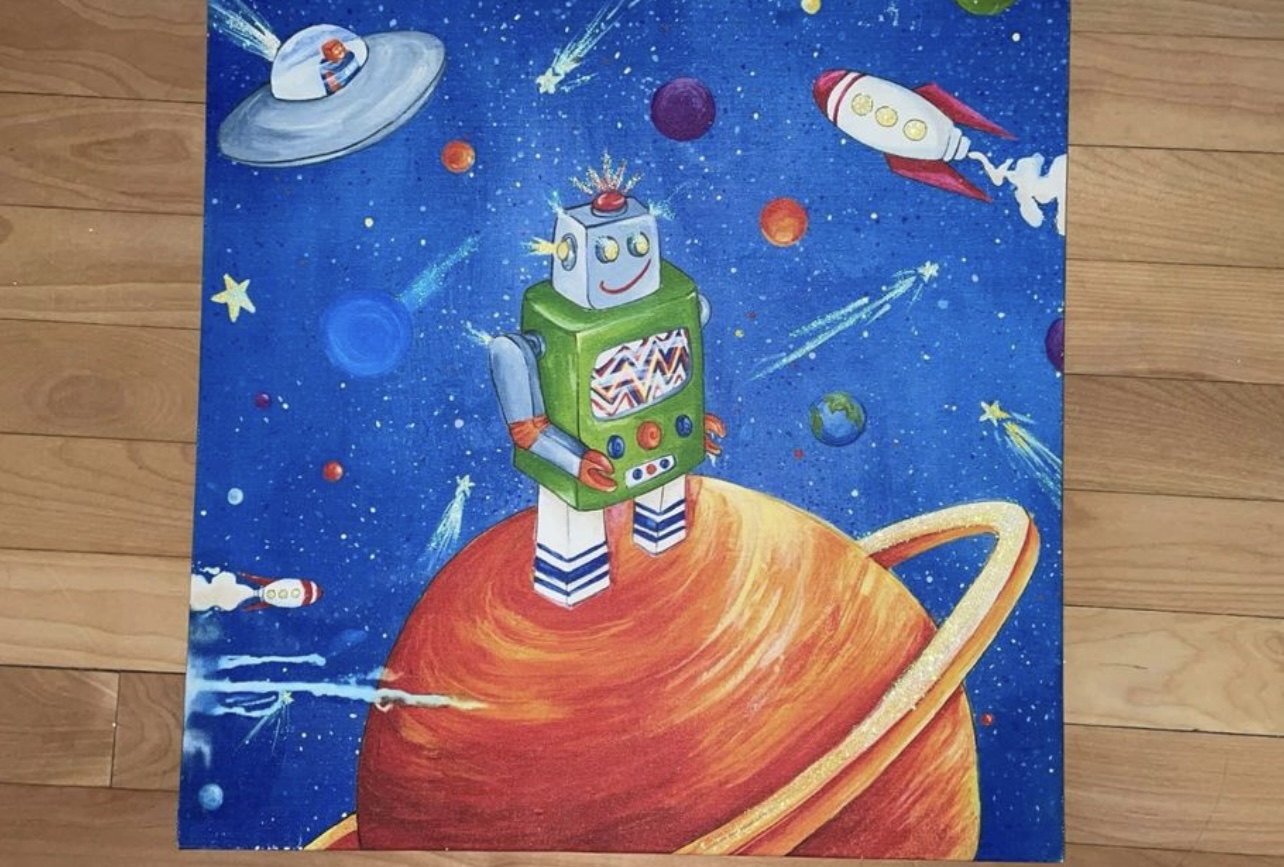 Space Themed Canvas Wall Art - photo 3