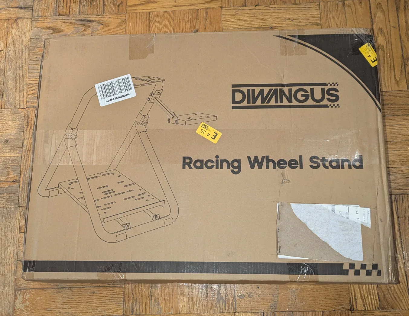 Diwangus racing wheel stand for video games. thumbnail