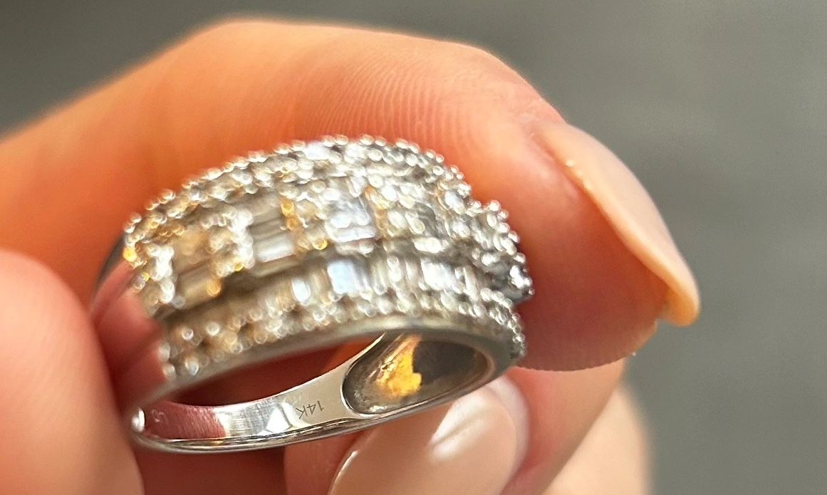 14k White gold diamond ring - photo 3