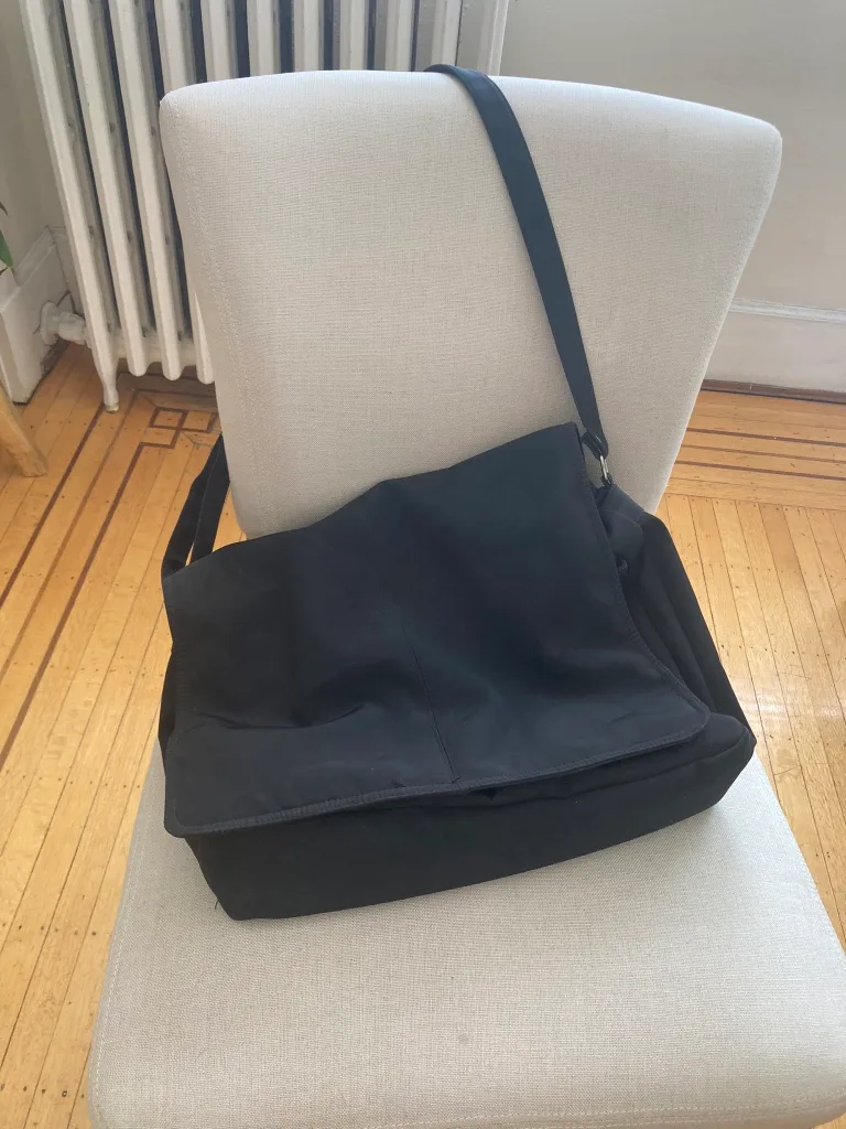 Black Crossbody Messenger Bag 12 X 16” thumbnail