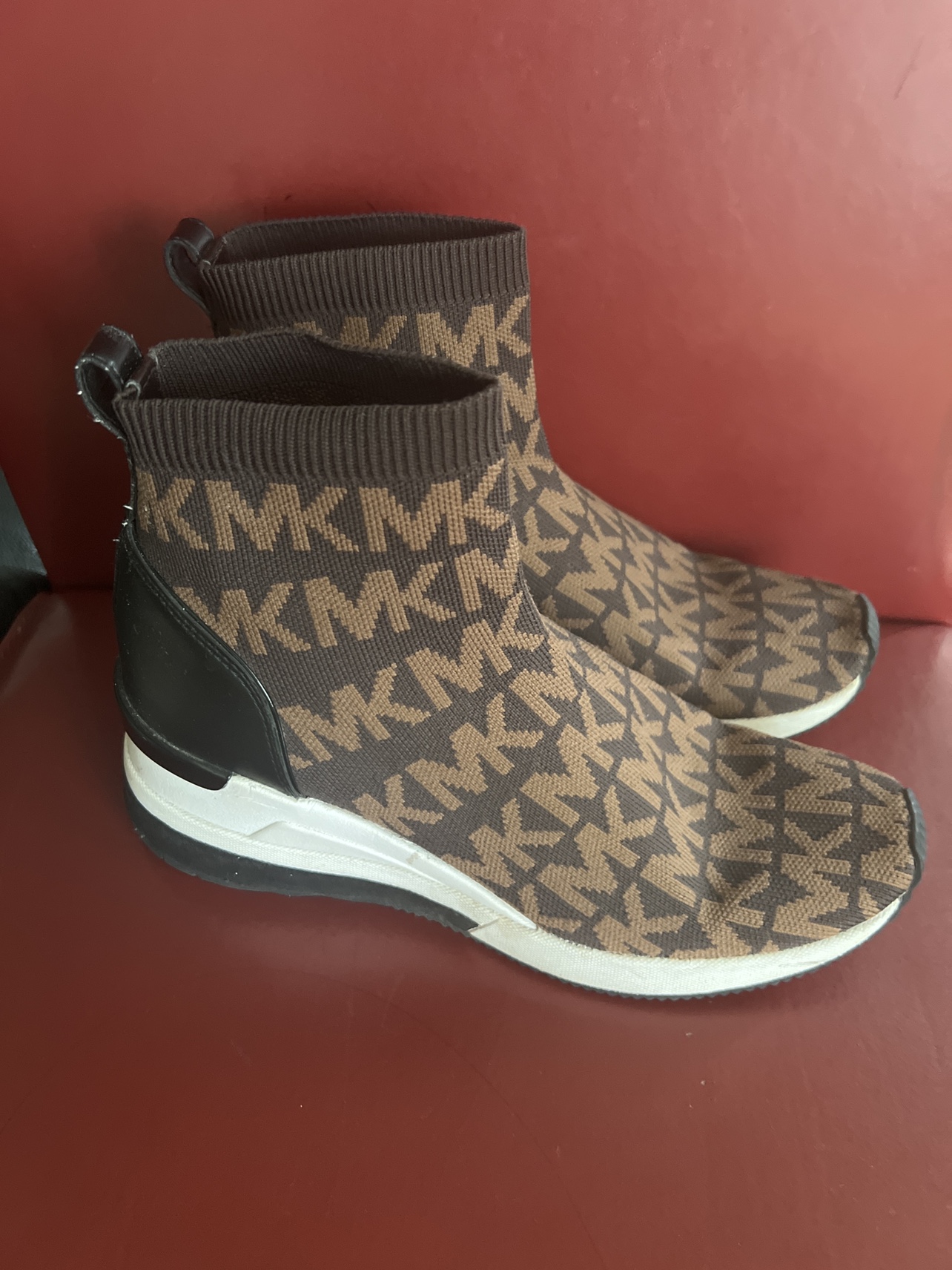 Michael Kors Brown Knit Booties