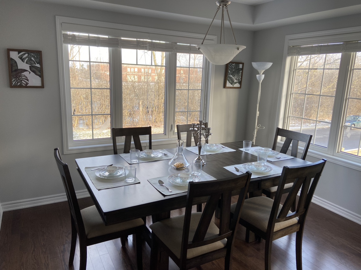 Dark Wood Dining Table with 6 Chairs - photo 2