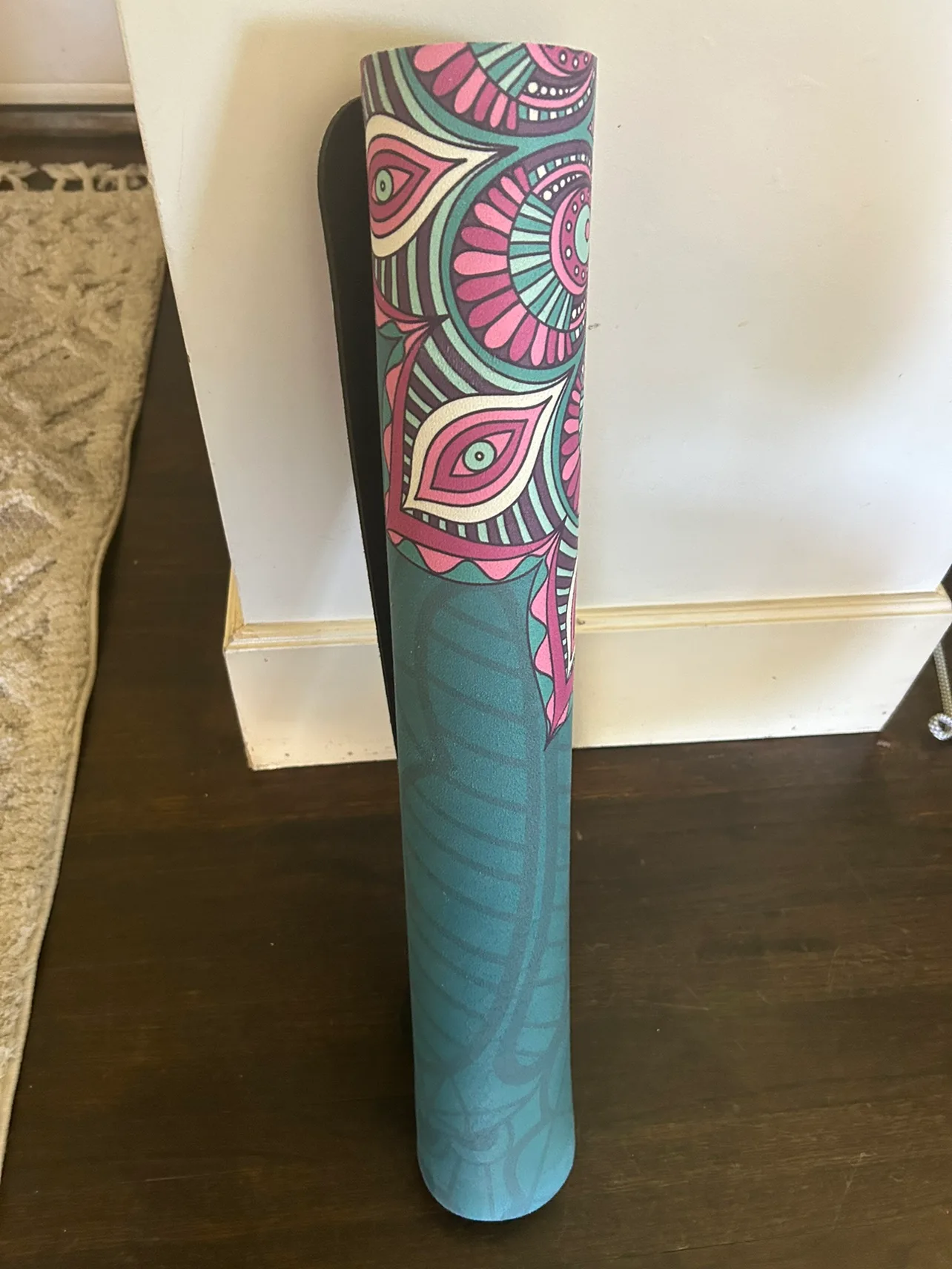 Yoga Mat - Colourful Mandala  - 72in x 26 in x 1.5mm thumbnail