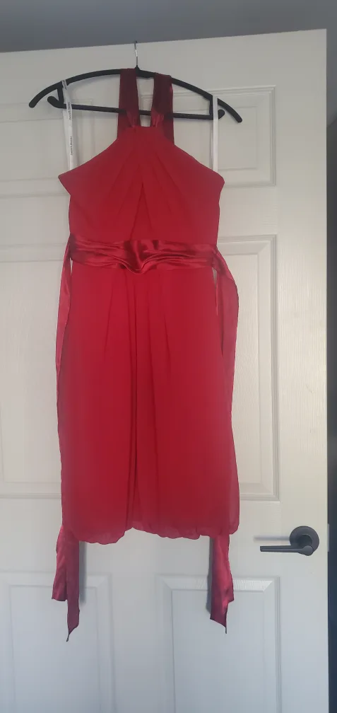 Red Halter Dress image indicator(4)