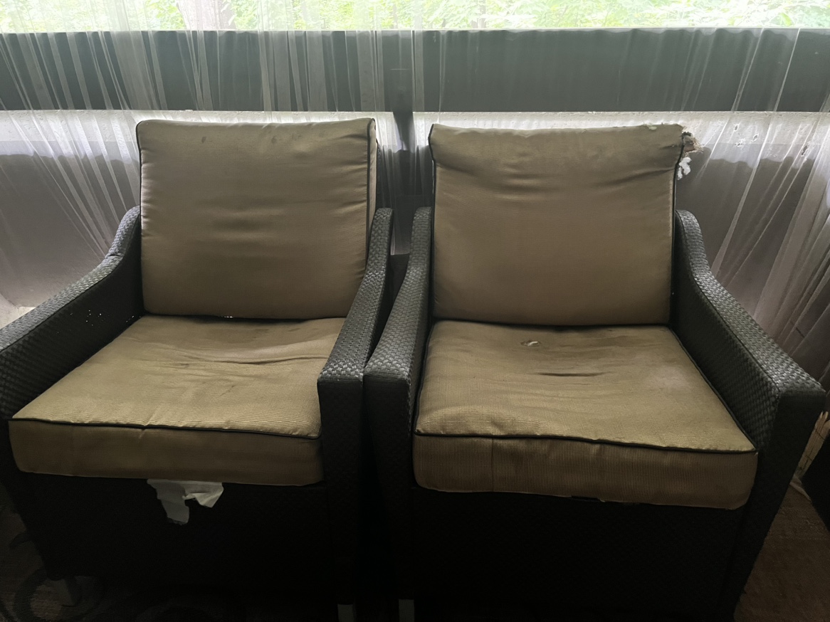 Two Patio Chairs and love seat