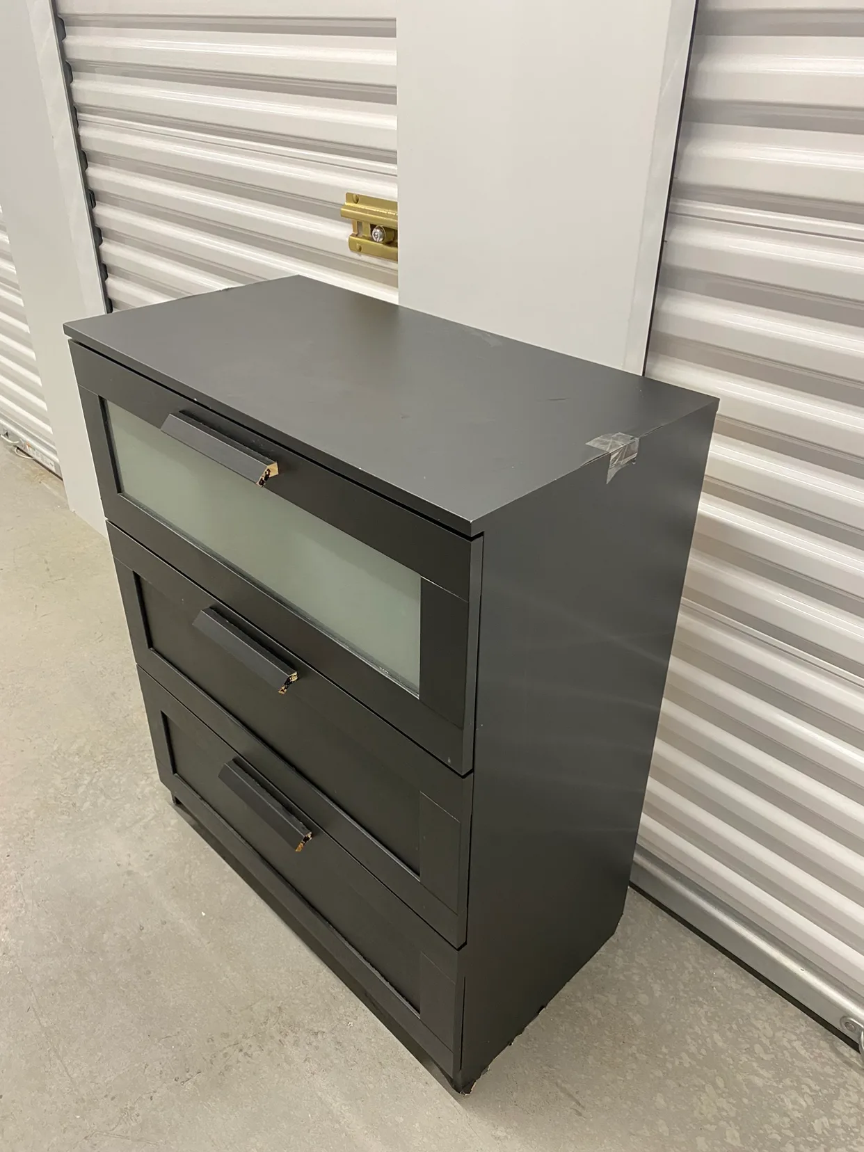 Black ikea Three-Drawer Dresser image indicator(2)