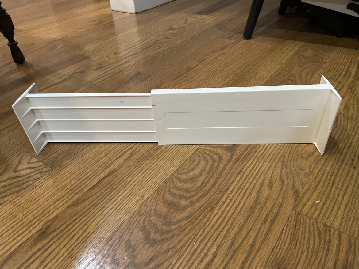 White Drawer Divider - Adjustable