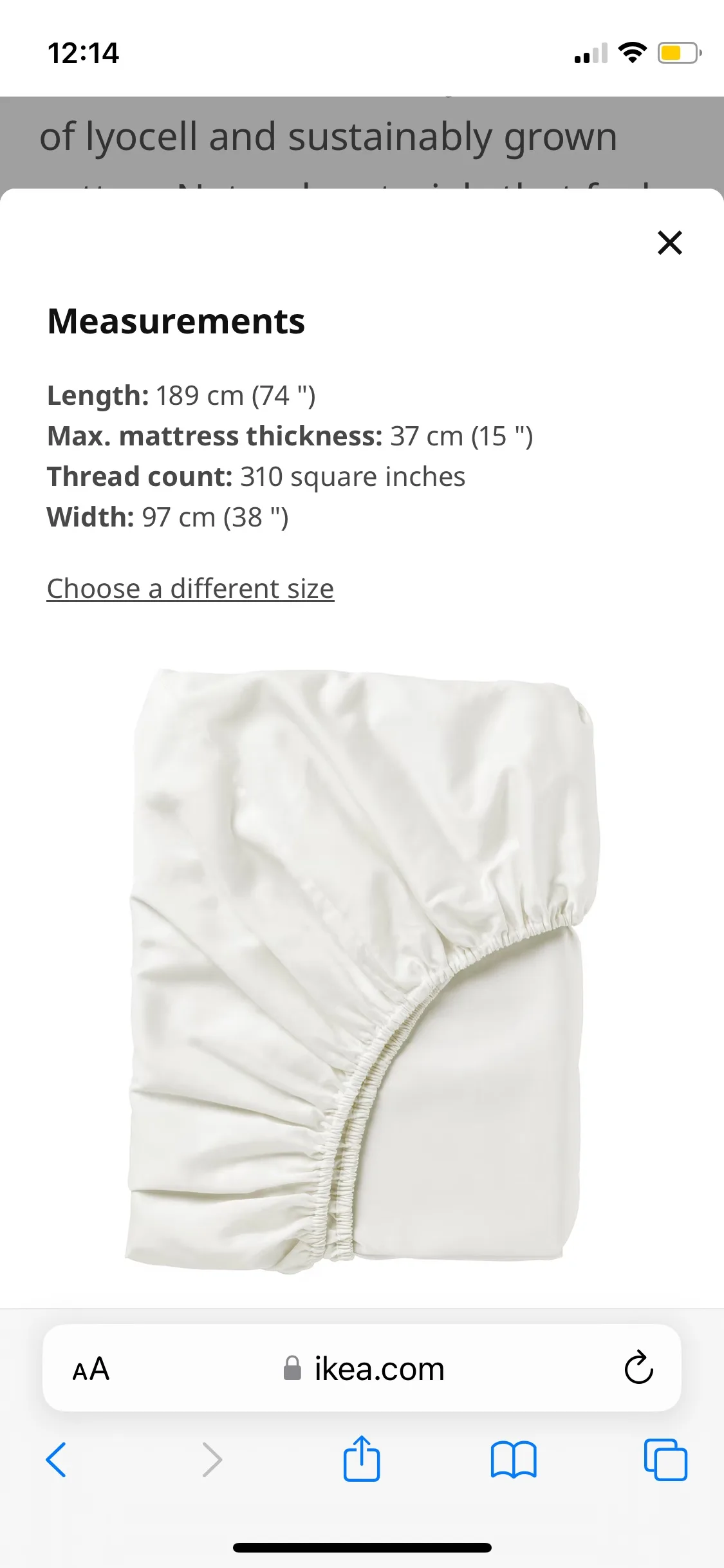 IKEA NATTJASMIN Fitted Sheet, Twin, White image indicator(2)