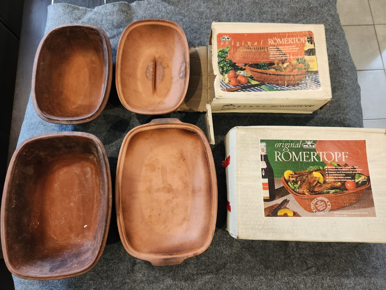 Set of 2 Original Romertopf Clay Baking Dishes - photo 2
