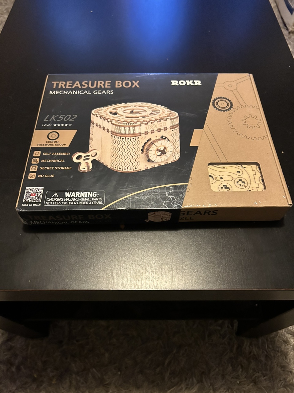 ROKR 3D Wooden Puzzle - Treasure Box with Mechanical Gears