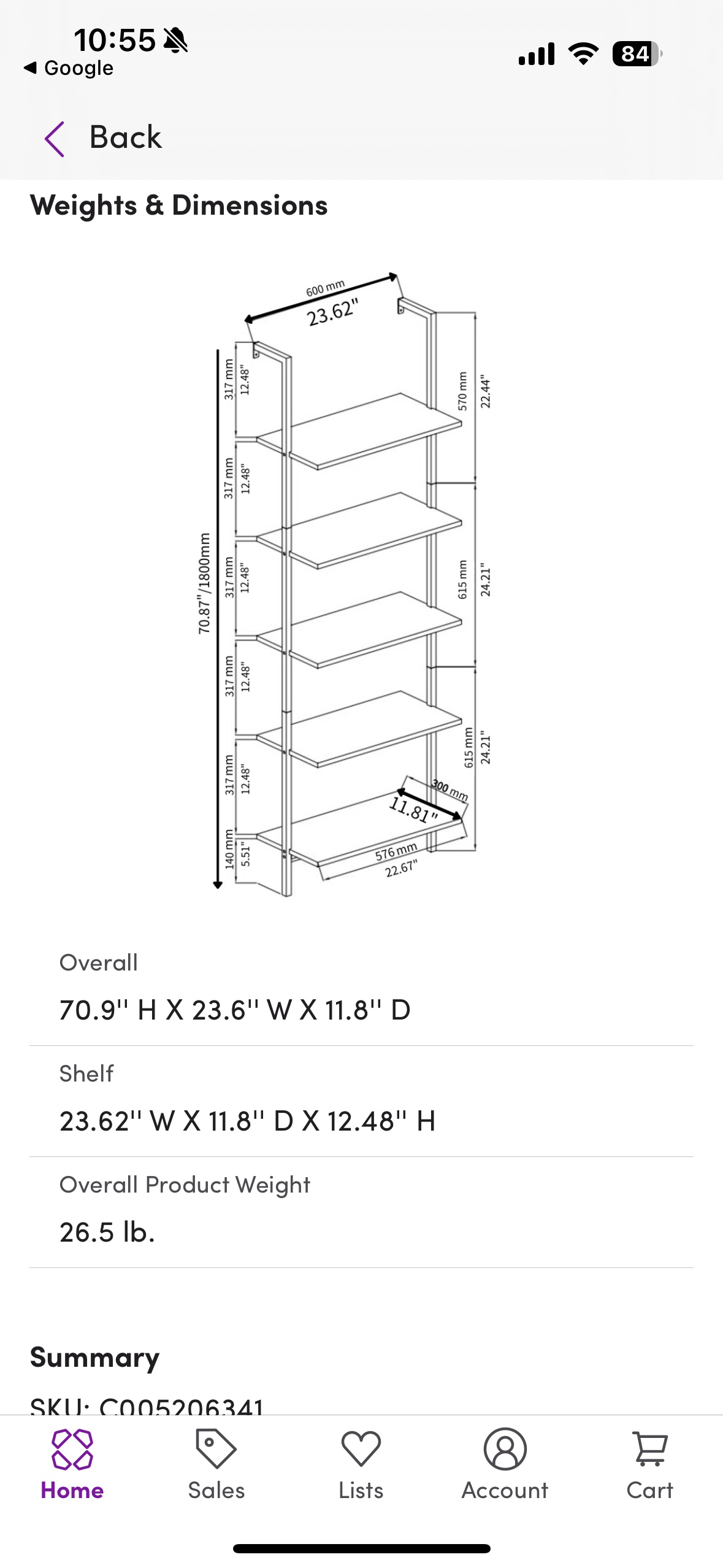 Ladder Shelf Bookcase - photo 3