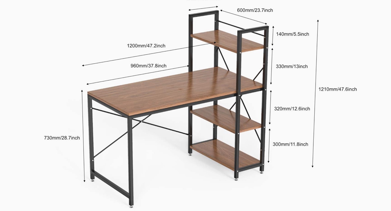 Desk with Shelf Storage - photo 5