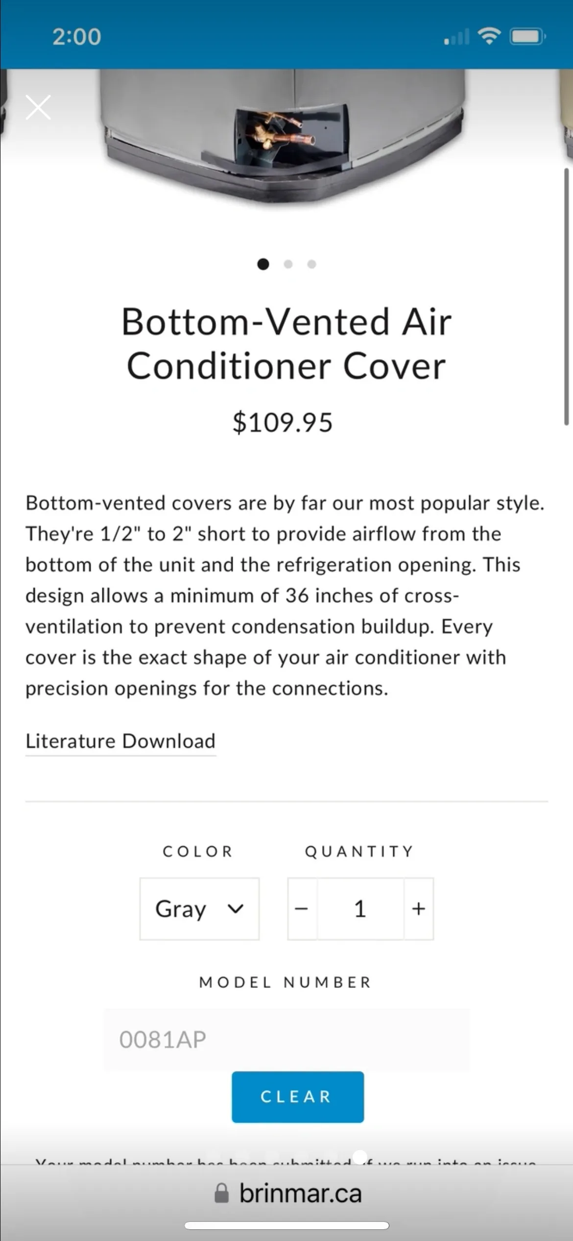 LENNOX Air Conditioner Cover (Sealed) 🇨🇦 image indicator(6)
